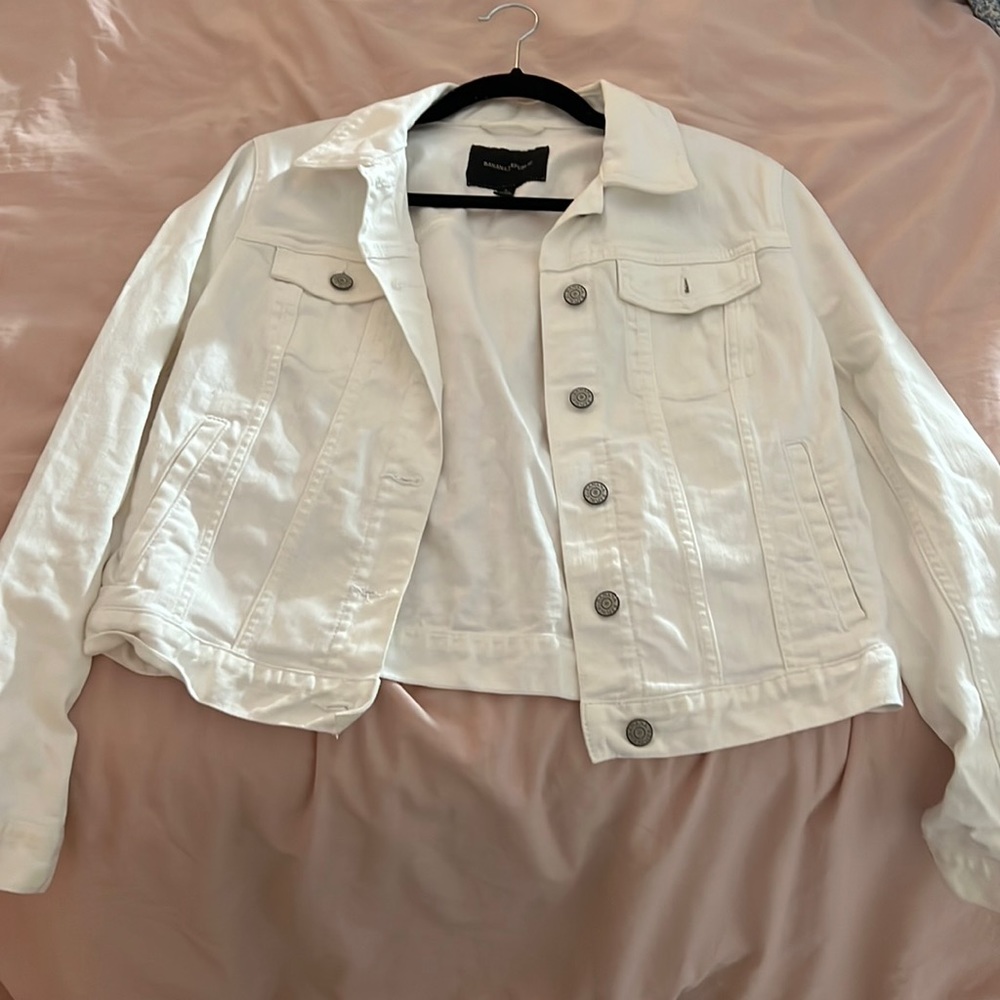 Banana Republic White Jean Jacket